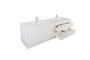 Murray 60" Gloss White Wall Mounted Modern Vanity - Double Sink