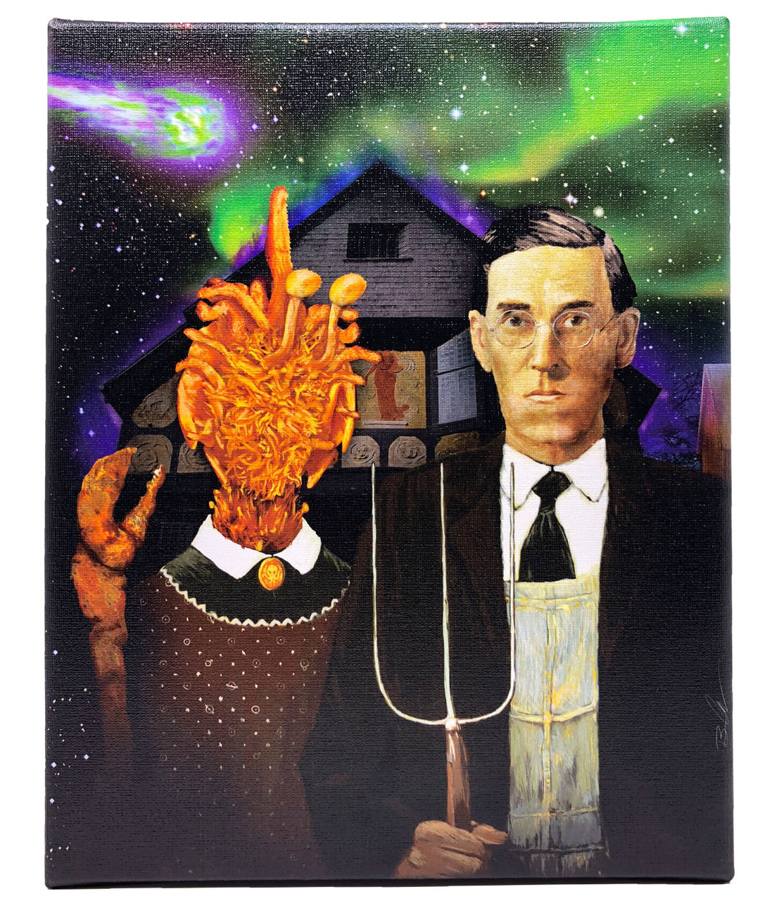 lovecraftian gothic canvas print (8x10) arkham bazaar lovecraftian gothic canvas print