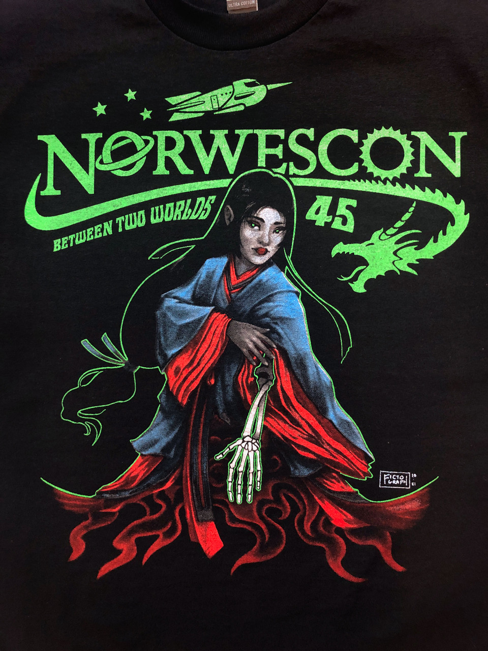 Undertrykke Kig forbi Dinkarville Official Norwescon 45 commemorative T-shirt (limited edition) - Arkham  Bazaar