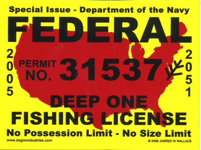 Deep One Fishing License (STICKER)