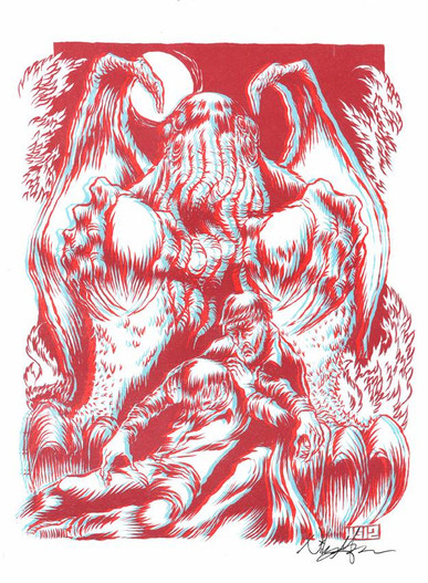 Cthulhu in 3D art print Cthulhu in 3D art print