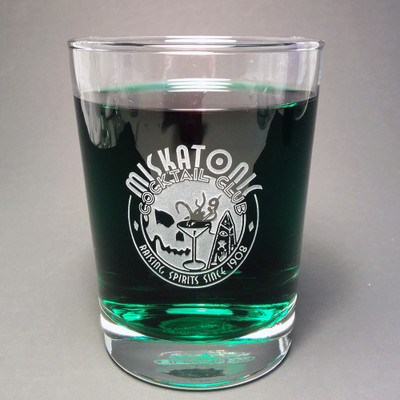 Miskatonic Cocktail Club tumbler glass