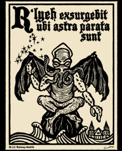 R'lyeh Rising - Cthulhu woodcut Work shirt R'lyeh Rising - Cthulhu woodcut Work shirt