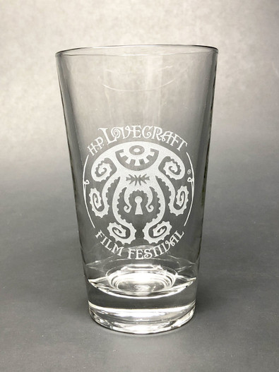 H. P. Lovecraft Film Festival Logo Pint Glass