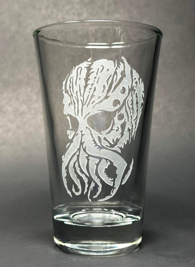 Plague Cthulhu Etched Pint Glass