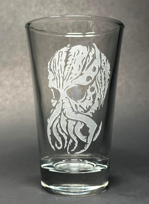 Plague Cthulhu Etched Pint Glass
