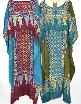 New RIMBA Buttersoft Batik Kaftan Plus Dress - One Size
