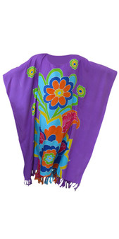 HENNA FLOWER Hand Painted Girls Kaftan Soft Beach Dress Long Top Kids Childs New