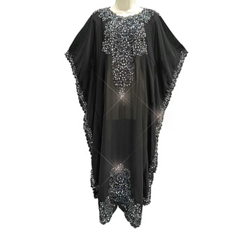 Elegant SPARKLING KAFTAN Crystal Lace Dress Wedding Party Prom Groom Loose NEW