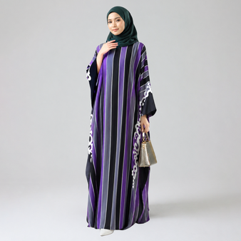 PUTRI Long Kaftan Plus Free Size Butter-Soft Rayon Full Length Tunic Blouse