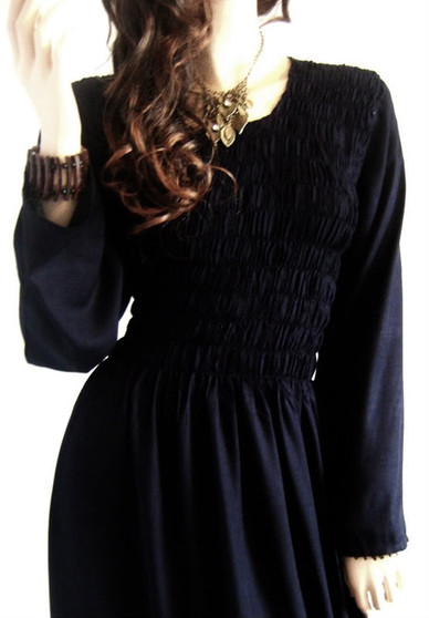 URBAN Seren Amazing Ladies Long Sleeve Sexy Maxi Boho Funky Dress 12 Lounge - 22