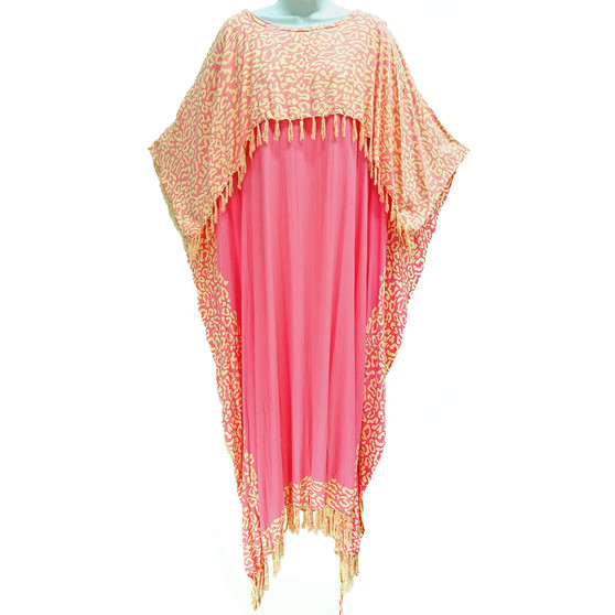 NIA Buttersoft Kaftan Plus Dress Leopard in Pink Blue Green Black - Freesize