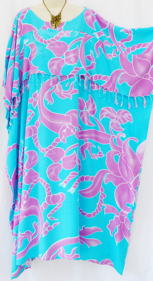 MAYA Ubud Resort kaftan Ladies Dress Long Frill One Size Cool Summer Womens New