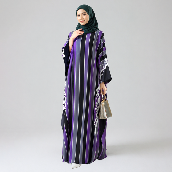 PUTRI Long Kaftan Plus Free Size Butter-Soft Rayon Full Length Tunic Blouse