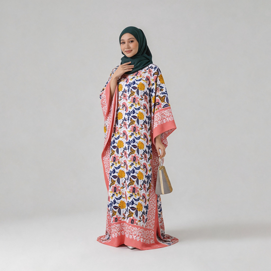 BUNGA Long Kaftan Plus Free Size 100% Cotton Full Length Tunic Blouse