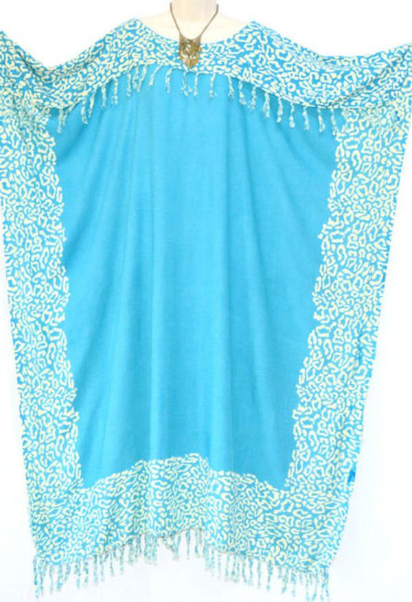 NIA Buttersoft Kaftan Plus Dress Leopard in Pink Blue Green Black - Freesize