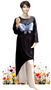 SALE New SWING Handmade Black Purple Butterfly Blouse Tunic Long Top  22 24 26 F