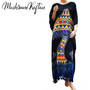 MUSHROOM Designer Hand Drawn Buttersoft Kaftan Plus Dress - Fits many sizes