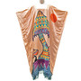 MUSHROOM Designer Hand Drawn Buttersoft Kaftan Plus Dress - Fits many sizes