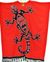 GECKO Hand Drawn Buttersoft Long Kaftan Plus Dress Blue Red Black - Freesize