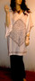 GLAM White Blouse Shirt Embroidered Short Kaftan - UK 16 18 20 22 24 Freesize
