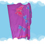 RIA Butterflies and Dragonflies Hand Drawn Kaftan in Buttersoft Rayon Fabric - Freesize
