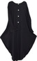 Fem Black Button Front Light Buttersoft Long Blouse 