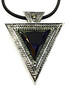 GEO Black Triangular Chunky Statement Geometric Pendant Chain Choker Necklace
