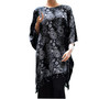 Embun Snowflake Design Kaftan Top Poncho Freesize 