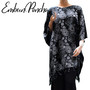 Embun Snowflake Design Kaftan Top Poncho Freesize 