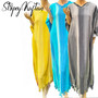 Stripey Ladies Kaftan Long Ethnic Hand Made Vibrant Large Womens Cool Stripes