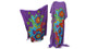 HENNA FLOWER Hand Painted Girls Kaftan Soft Beach Dress Long Top Kids Childs New