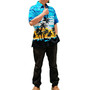 ANDAMAN Handmade 100% Cotton Batik Beach Top Hawaii Shirt Mens Short Sleeved