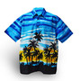 ANDAMAN Handmade 100% Cotton Batik Beach Top Hawaii Shirt Mens Short Sleeved