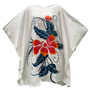 Poncho Orchid Floral T-Shirt Blouse Flowing Top Short Flower Ladies Womens Hand Made Luxury 