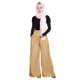 [Coolkaftan PALAZZO BLUE] Ladies Butter-soft  Rayon Wide Leg Elasticated Palazzo Trousers with 2 Pockets - Stretchable Waist