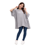 Plain Colour TOP Poncho Blouse Buttersoft Wide Sleeved Rayon Kaftan  - Freesize