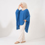 Plain Colour TOP Poncho Blouse Buttersoft Wide Sleeved Rayon Kaftan  - Freesize