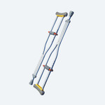 Adjustable Anodized Aluminum Crutches