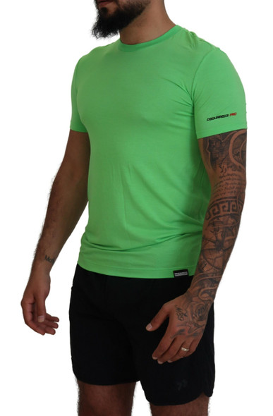 Green Modal Short Sleeves Crewneck T-shirt Green Modal Short Sleeves Crewneck T-shirt