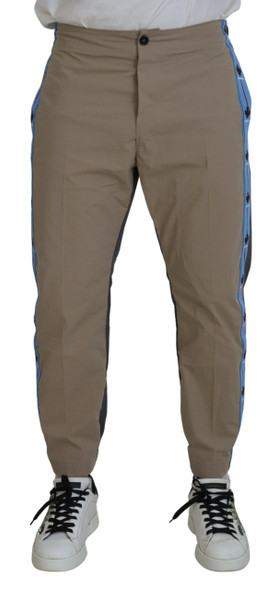 Dsquared² Cotton Brown Gray Two Tone Men Casual Pants Dsquared² Cotton Brown Gray Two Tone Men Casual Pants