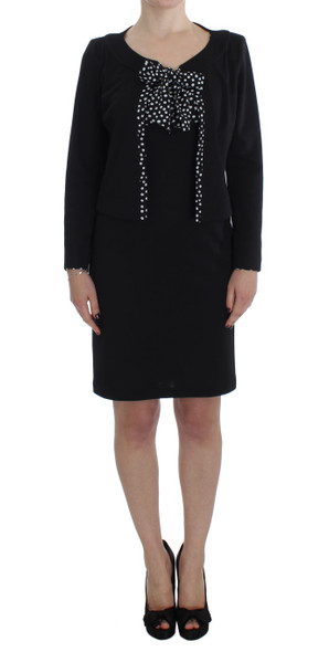 Black Stretch Sheath Dress & Sweater Set Black Stretch Sheath Dress & Sweater Set