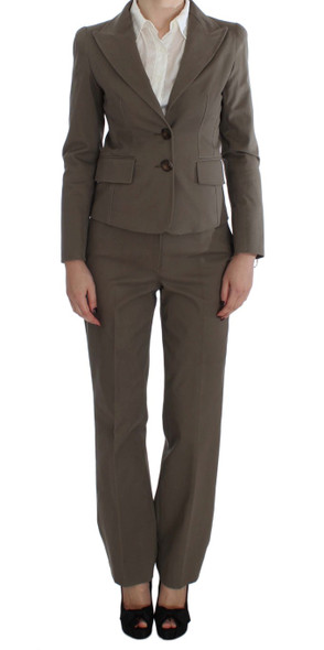 Beige Wool Cotton Suit Beige Wool Cotton Suit