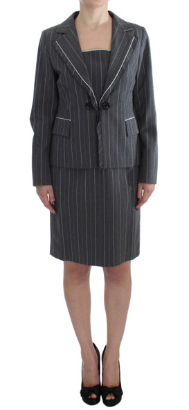 Gray Stretch Suit Sheath Dress & Blazer Set Gray Stretch Suit Sheath Dress & Blazer Set