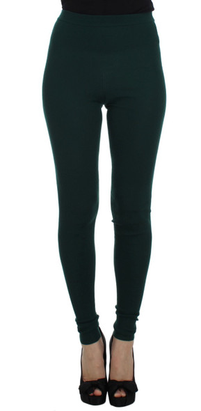 Green Cashmere Stretch Tights Pants Green Cashmere Stretch Tights Pants