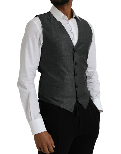 Gray Wool Formal Dress Waistcoat Vest Gray Wool Formal Dress Waistcoat Vest