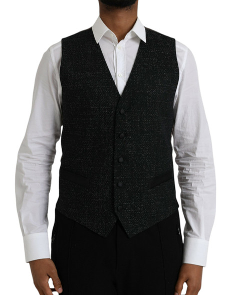 Black Brown Silk Waistcoat Dress Formal Vest Black Brown Silk Waistcoat Dress Formal Vest