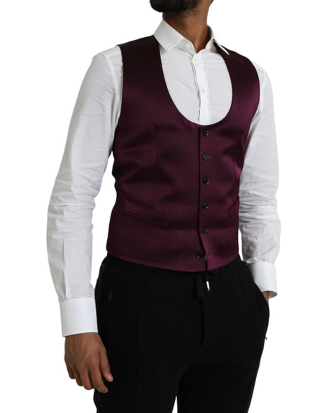 Maroon Satin Silk Waistcoat Dress Formal Vest Maroon Satin Silk Waistcoat Dress Formal Vest