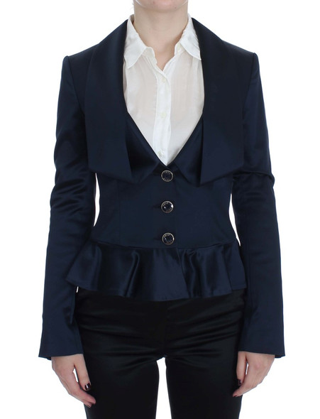 Blue Three Button Single Breasted Blazer Jacket Blue Three Button Single Breasted Blazer Jacket