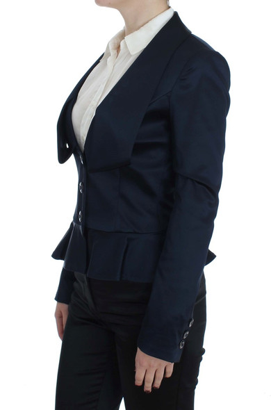 Blue Three Button Single Breasted Blazer Jacket Blue Three Button Single Breasted Blazer Jacket